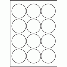 814 - A3 Label Size 90mm dia - 12 labels per sheet 