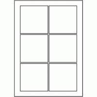 820 - SR-A3 Label Size 130mm x 130mm - 6 labels per sheet