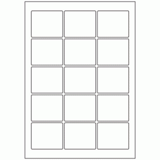 445 - Label Size 60mm x 50mm - 15 labels per sheet