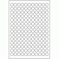 465 - Label Size 15mm dia - 154 labels per sheet