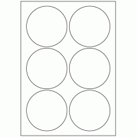 471 - Label Size 90mm dia - 6 labels per sheet