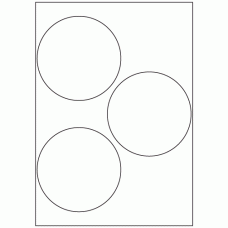 472 - Label Size 112mm dia - 3 labels per sheet