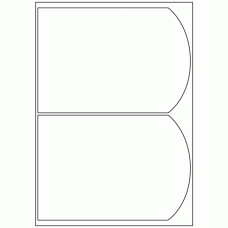 499 - Dome Label Size 204mm x 139.6mm - 2 labels per sheet 