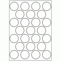 502 - Label Size 44mm x 44mm - 25 labels per sheet