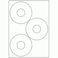 518 - Label Shape CD - 3 labels per sheet