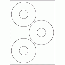 518 - Label Shape CD - 3 labels per sheet 