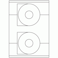 530 - Label Shape - CD/DVD - 2 labels per sheet 