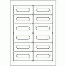 537 - Label Size Audio Cassette - 12 labels per sheet 