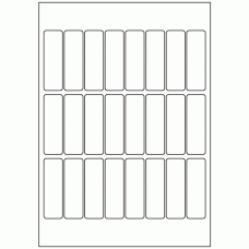 550 - Label Size 23mm x 73mm - 24 labels per sheet 