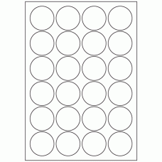 553 - Label Size 45mm dia - 24 labels per sheet