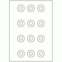 561 - Label Size 34mm dia - 12 labels per sheet