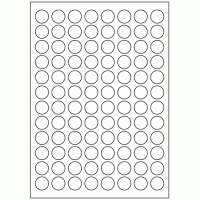 563 - Label Size 20mm dia - 96 labels per sheet