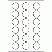 571 - Label Size 42mm x 42mm - 18 labels per sheet