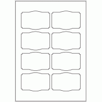 587 - Bottle Label Size 85mm x 55mm - 8 labels per sheet