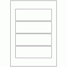 598 - Label Size 165mm x 53mm - 4 labels per sheet 