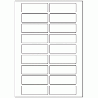 625 - Label Size 82mm x 27mm - 18 labels per sheet