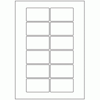 637 - Label Size 70mm x 40mm - 12 labels per sheet