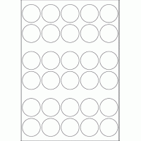 667 - Label Size 38mm Dia - 30 labels per sheet