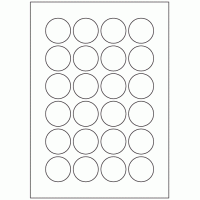 668 - Label Size 38mm Dia - 24 labels per sheet