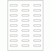 924 - Rounded Rectangle Label Size 43mm x 10mm - 27 labels per sheet