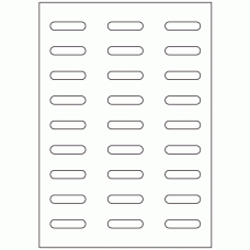 924 - Rounded Rectangle Label Size 43mm x 10mm - 27 labels per sheet 