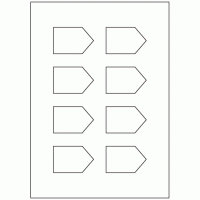 930 - Direction Arrow Label Size 61mm x 40mm - 8 labels per sheet