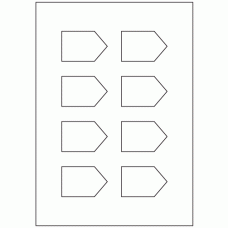 930 - Direction Arrow Label Size 61mm x 40mm - 8 labels per sheet 