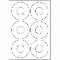 948 - Label Size CD 90mm - 6 labels per sheet