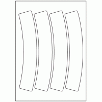 949 - Arch Label Size 239.3mm x 53.7mm - 4 labels per sheet