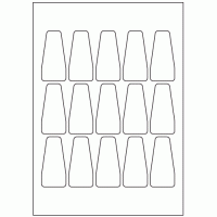 966 - Bottle Label Size 70mm x 34mm - 15 labels per sheet